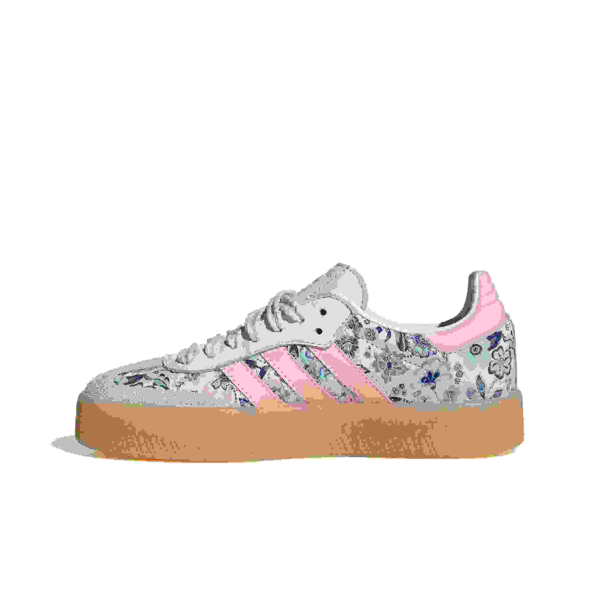 adidas Originals Liberty London Sambae Grade School Girls' "Off White/Blush Pink/Gum 3" Shoe